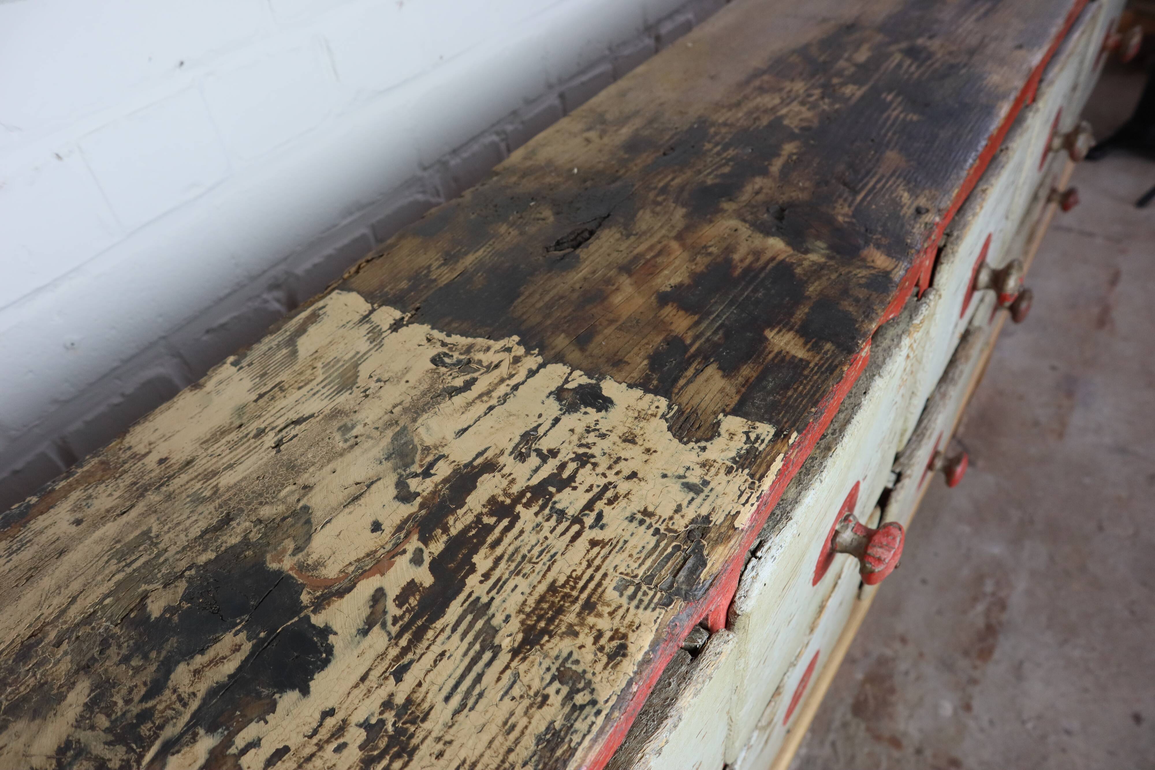 Antique workshop cabinet