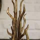 Brutalist Bronze Sculpture Candle Holder or Vase by Heinz Goll