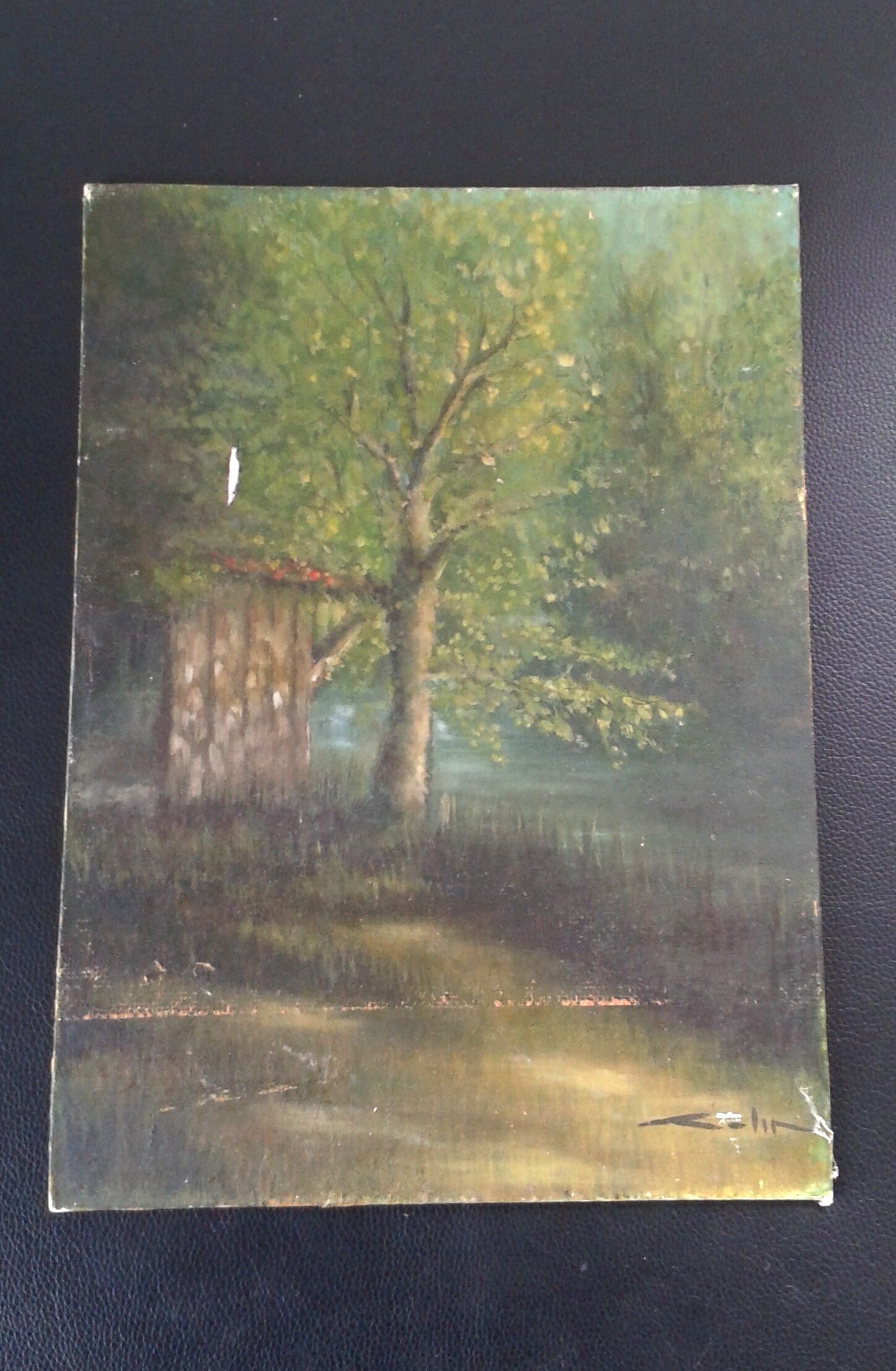 Tableau ancien Lavoir de Clénay 1974