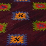 Turkish Kilim Yuruk Vintage 175x315 cm Geometric Red Green Purple