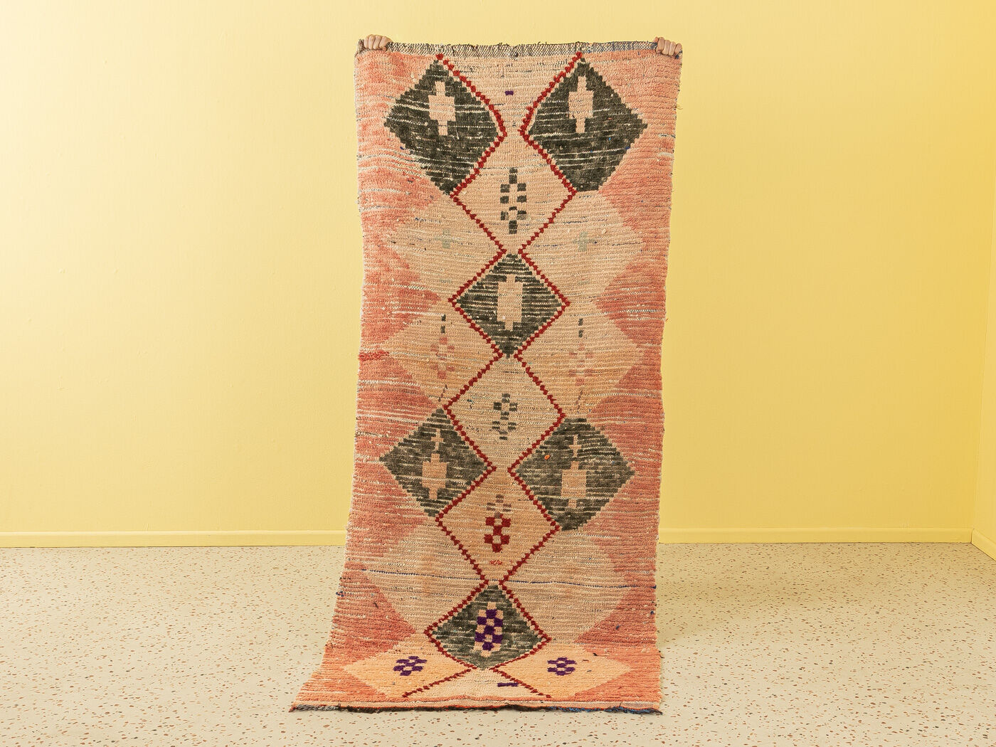 Vintage boujad, berber rug, 95 x 225