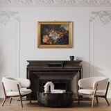 Great 17th century Italian painting, antique still life with fruit