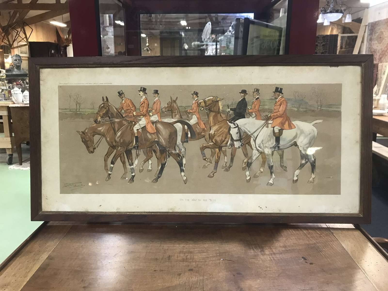 English engraving, early 20th century - Hunting scene