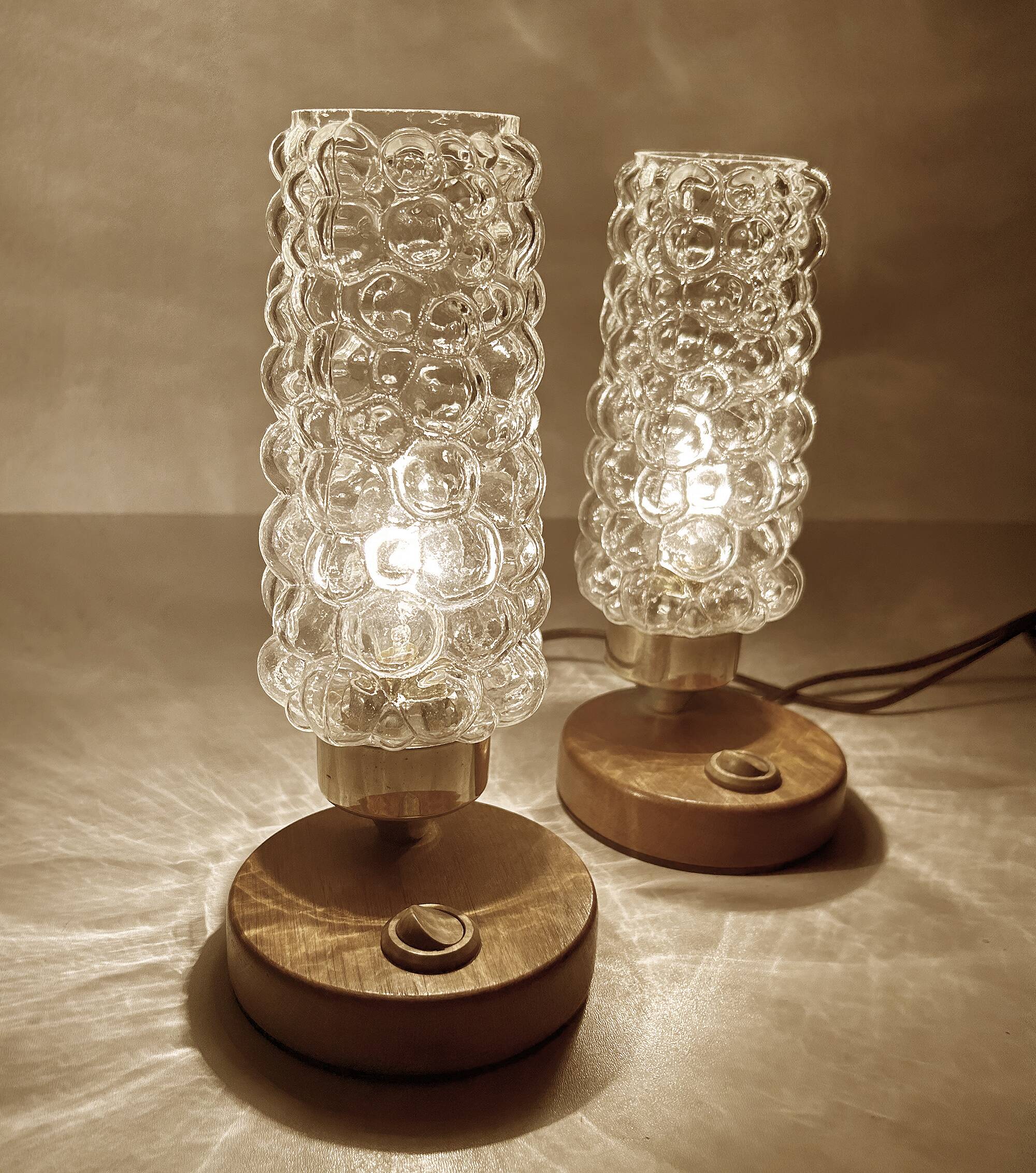 Pair Bubble Glass Scandinavian lights