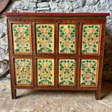 Buffet tibétain ancien peint à la main