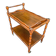 Vintage wooden turned rolling dessert trolley, removable tray.