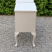 Pair of renovated antique bedside tables – Ivory from Orfèvres Libéron – 3 drawers