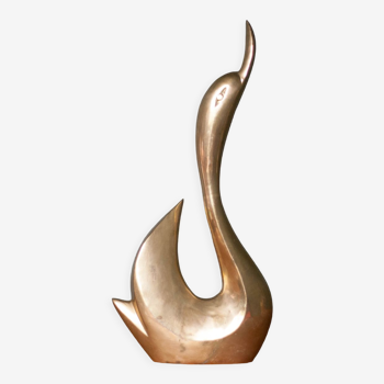 Large model swan, brass swan, swan statue, made in India, interior decoration