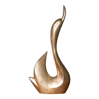 Large model swan, brass swan, swan statue, made in India, interior decoration