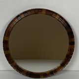 Pair of Danish midcentury teak rosewood cube mirrors, 1960s