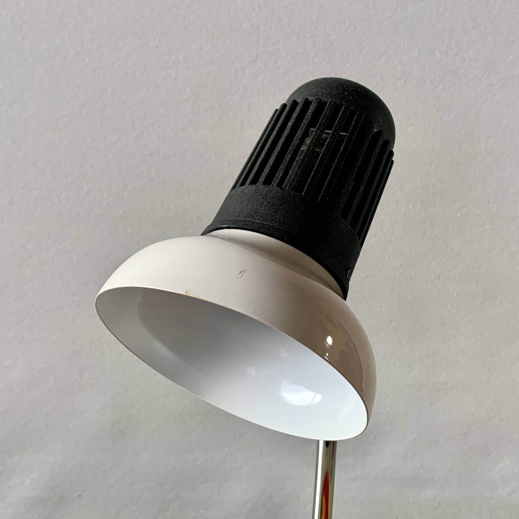 Vintage Massive white and black desk lamp - 1970s
