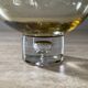 Vintage Krosno amber glass hanging bubble vase