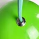 Green flowerpot hanging lamp by Verner Panton