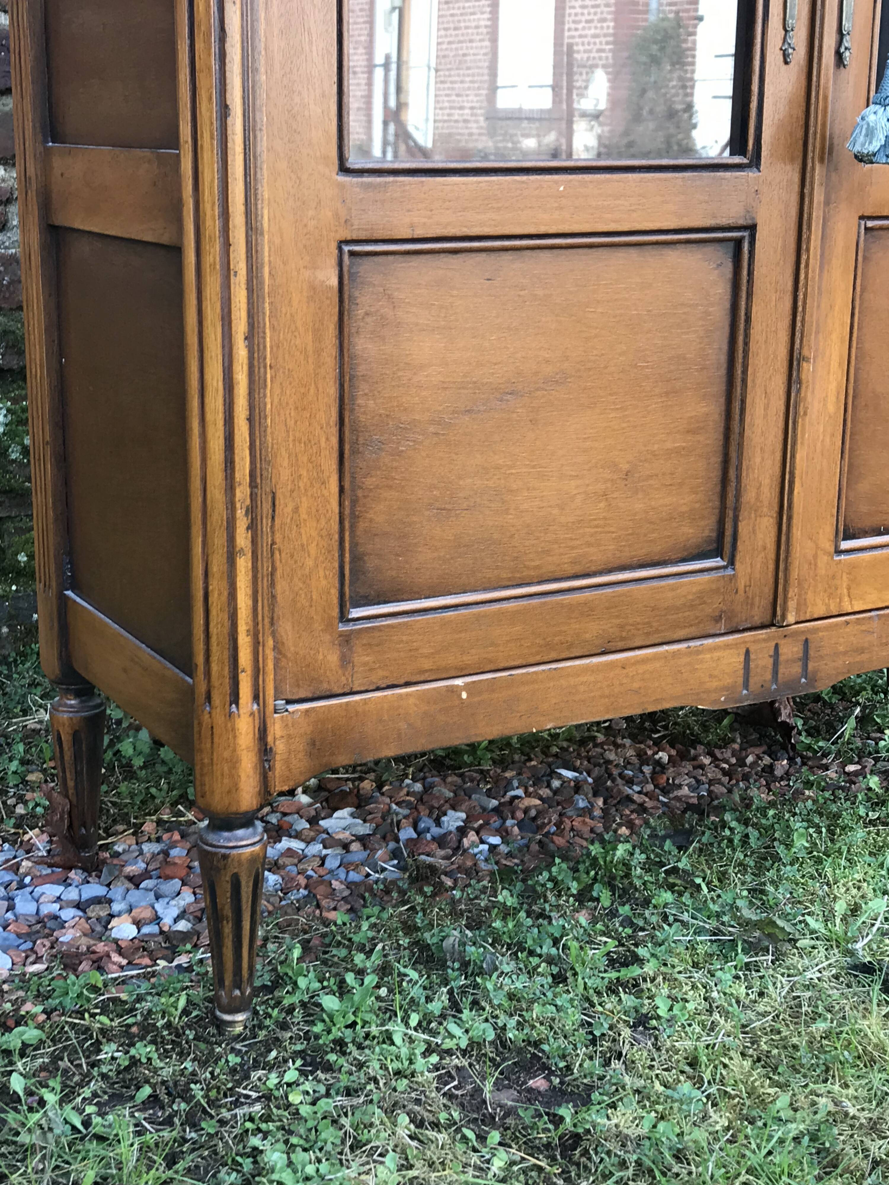 Louis XV style mahogany showcase