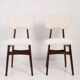 Mid-century modern chair in light cream boucle, 1960s
