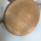 Wooden stool tripod hollow seat 1960