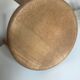 Wooden stool tripod hollow seat 1960