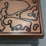 '60s square copper coffee table