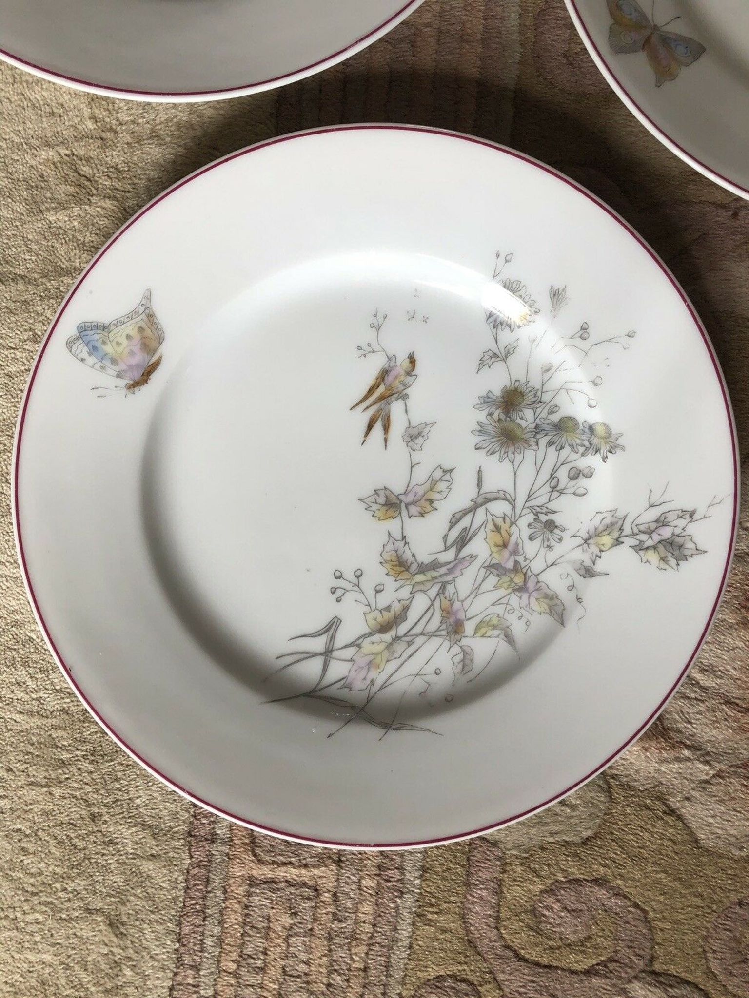 lot of 17 plates Ernie and Porcelain Sons Silver World Exhibition 1878