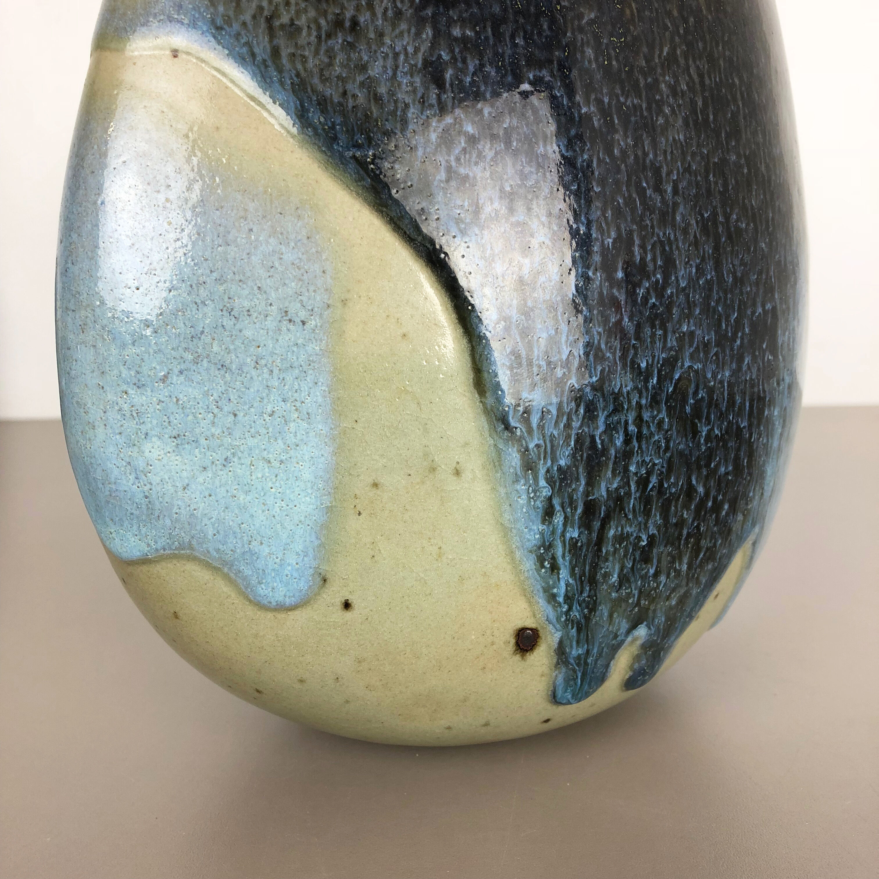 Abstract ceramic studio stoneware vase by Gotlind Weigel, Germany, 1960s