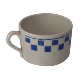 Blue checkerboard cup
