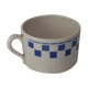 Blue checkerboard cup
