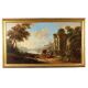 Old painting signed by Christian Georg Schütz I, landscape from the 1700s.