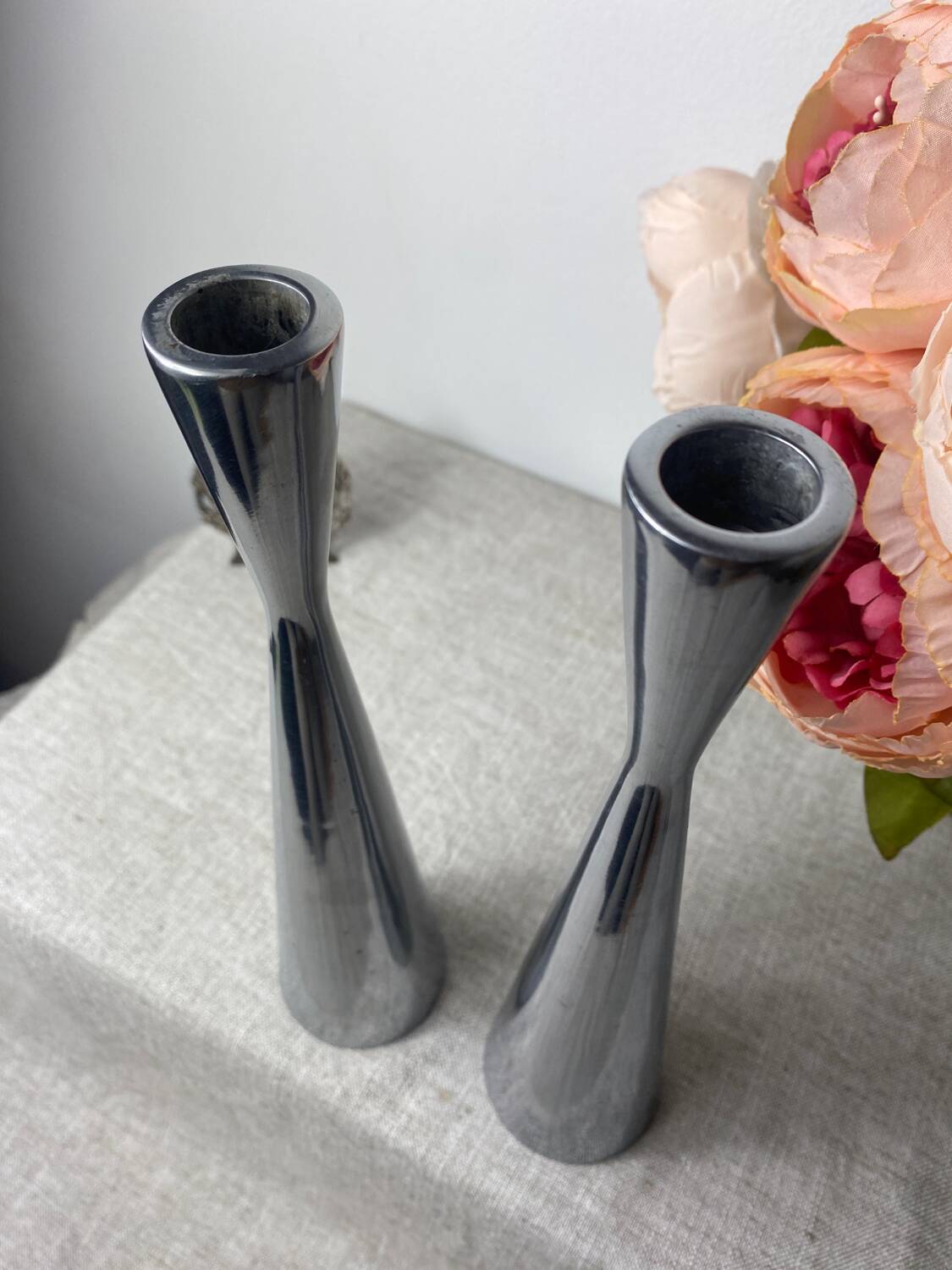 Ikea gâta aluminum diabolo candle holders