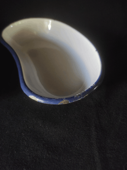 Dish bean enamelled sheet metal