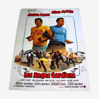 Affiche cinéma originale "Les Anges Gardiens" 1974 Caan Arkin 120x160 cm