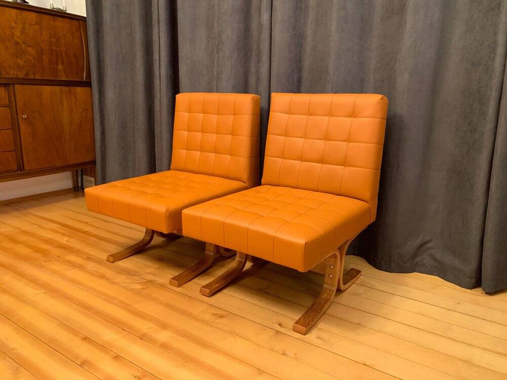 Set of Czechoslovakian armchairs by Ludvik Volak for Drevopodnik Holesov, 1960s