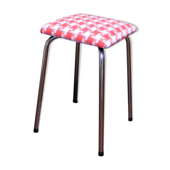 Tabouret aux pieds en métal chromé