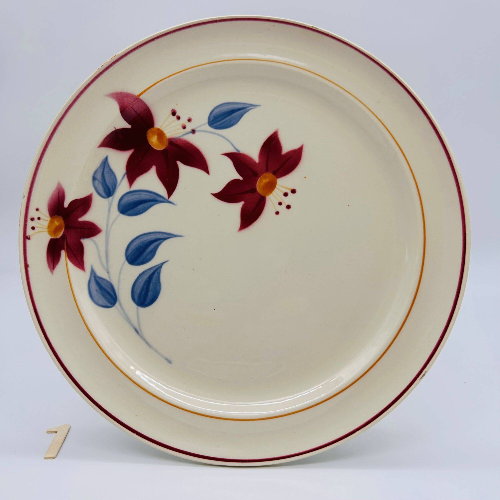 6 flat plates. Moulin des Loups. Model Sylvie.