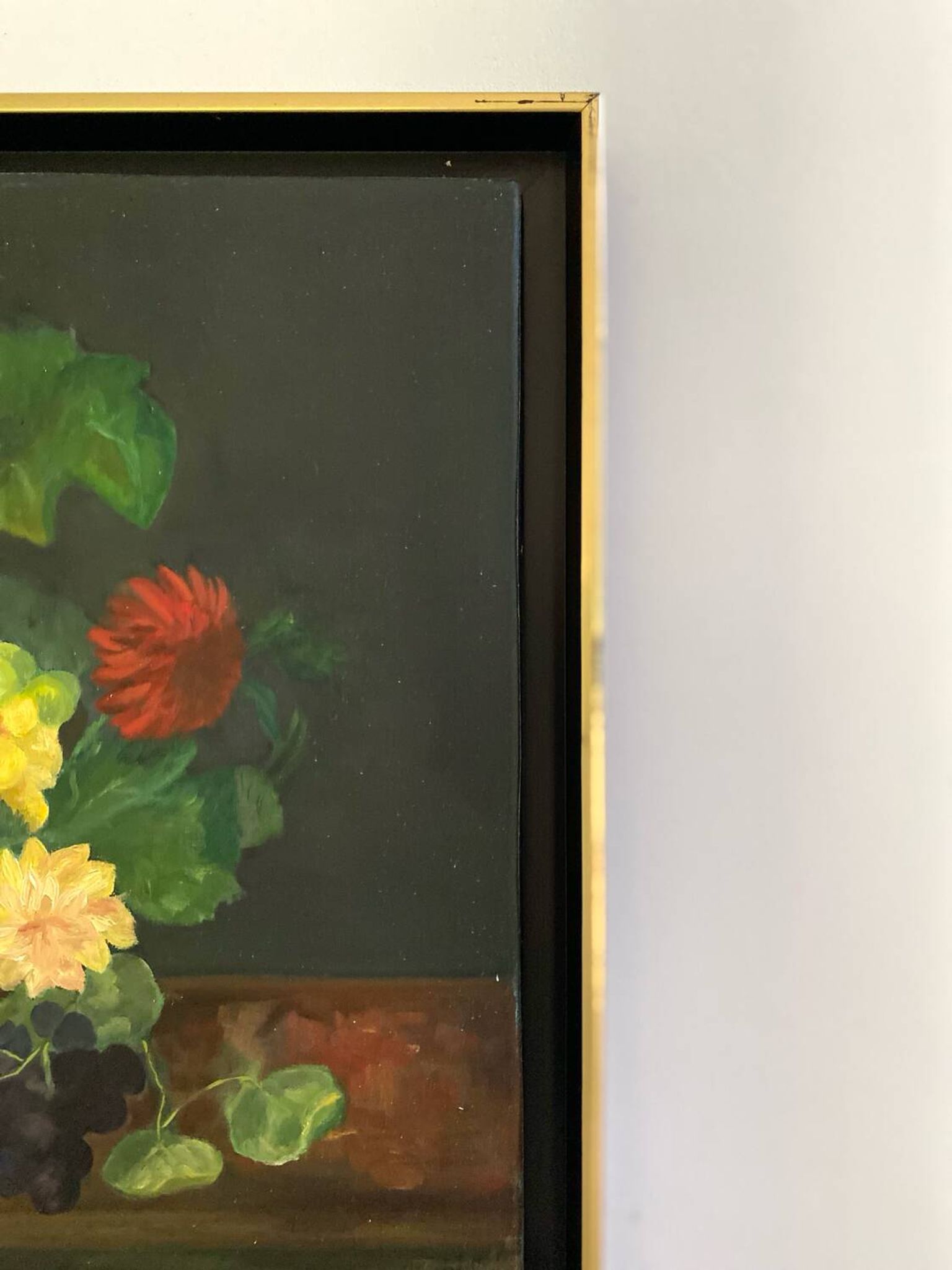 Framed antique oil painting