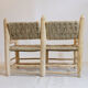 Banquette marocain en bois et corde
