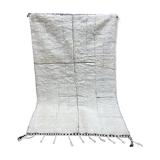 White wool rug in relief 152x240cm
