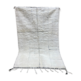 Tapis laine blanc en relief 152x240cm