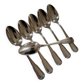 6 large table spoons in boulenger silver metal