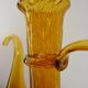 Blown glass carafe from Biot, amber, bubbled, vintage 70s