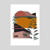 Volcanoes - art print (30 x 40) signed ACKEOGH