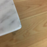 White marble and chrome coffee table, 60s design