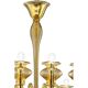 Elegant Linear Modern Amber Murano Glass Chandelier