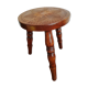 Tabouret bois sculpté