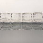 Set of 4 vintage Italian chairs by Gastone Rinaldi in chrome metal.