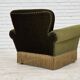1970s, Danish lounge chair, low, furniture velour, ash wood legs.