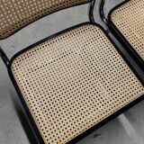 Pair of Marcel Breuer B32 Cesca black chairs