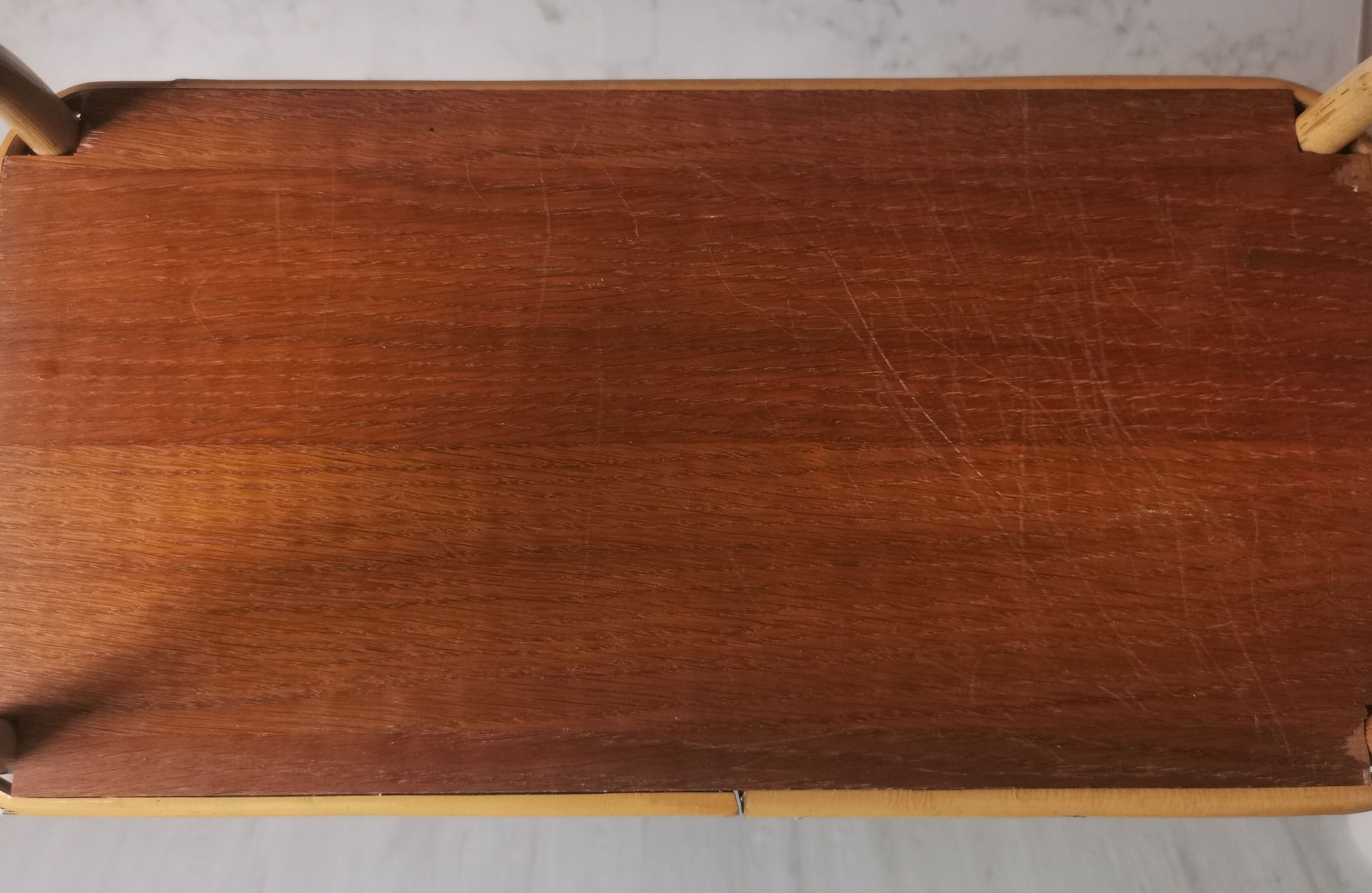 Vintage rattan wall shelf