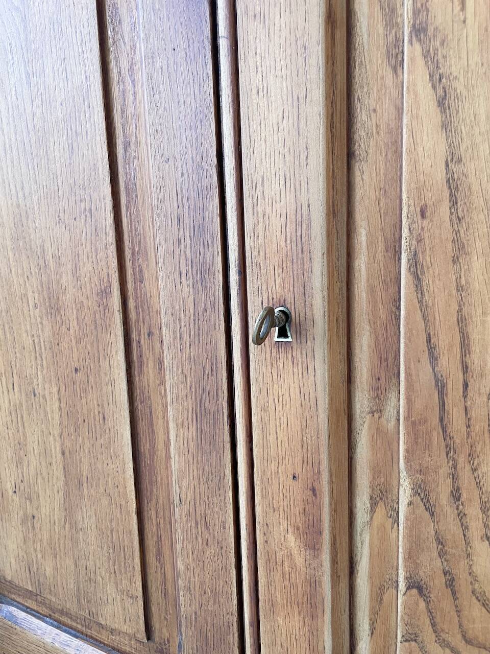 XXL solid oak counter sideboard