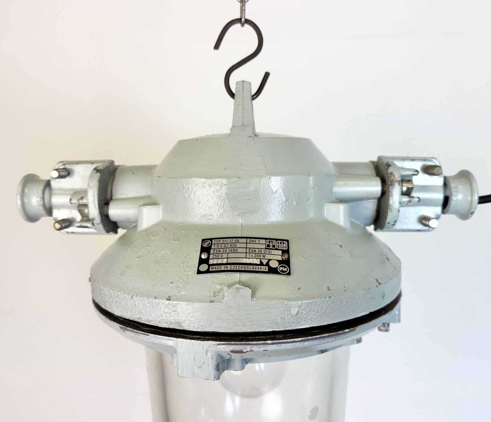 Grey Industrial Cast Aluminium Explosion Proof Light, 1970s