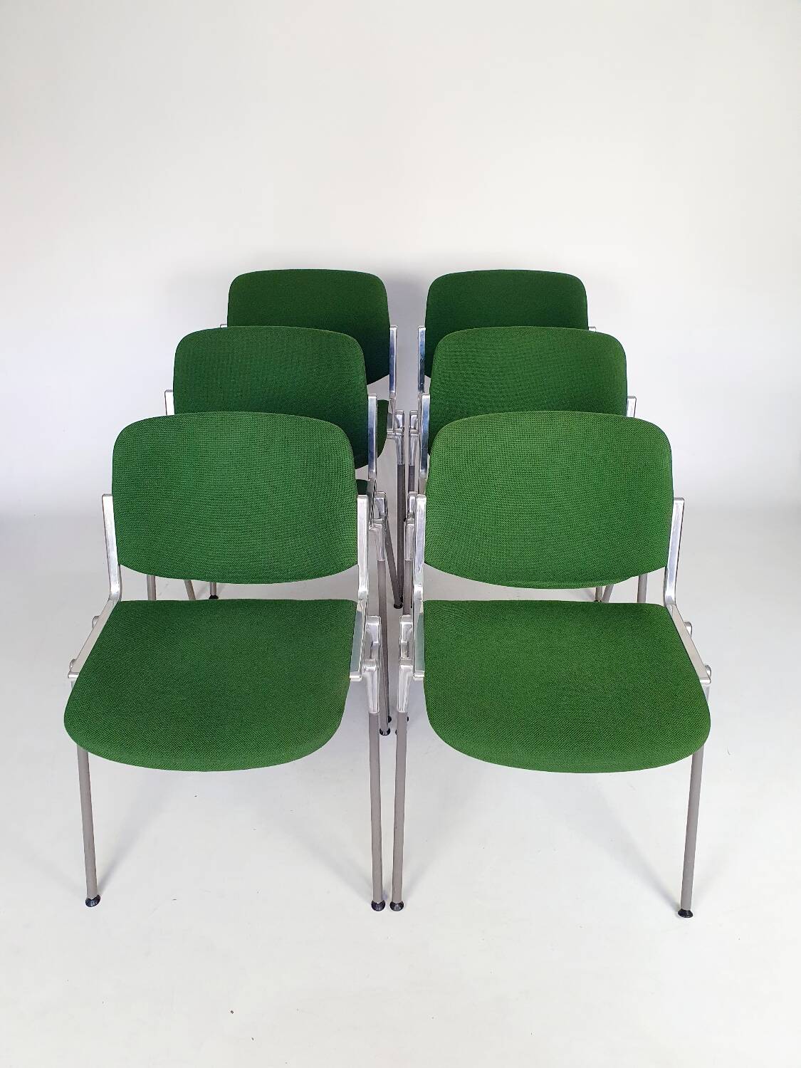 Set of 6 G.Piretti chairs for Castelli